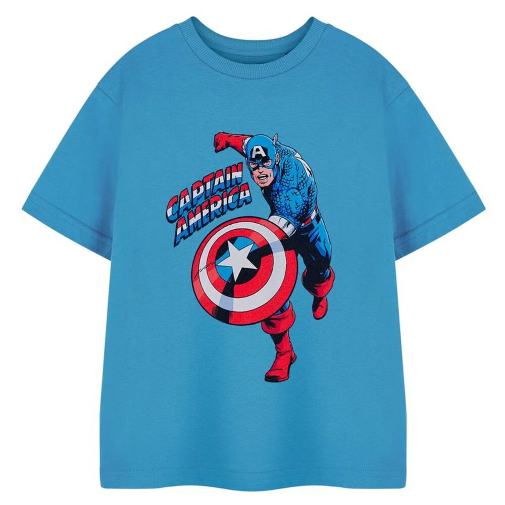 Captain America Childrens/Kids Short-Sleeved T-Shirt / Blue